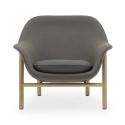 Normann Copenhagen Drape Lounge Chair, Low - Wooden Leg