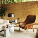 Normann Copenhagen Drape Lounge Chair, High - Wooden Leg