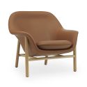 Normann Copenhagen Drape Lounge Chair, Low - Wooden Leg