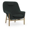 Normann Copenhagen Drape Lounge Chair, High - Wooden Leg