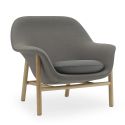 Normann Copenhagen Drape Lounge Chair, Low - Wooden Leg