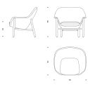 Normann Copenhagen Drape Lounge Chair, Low - Wooden Leg