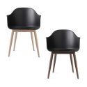Audo Copenhagen Harbour Chair - Wooden Base, Plastic Shell