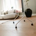 Pedestal Moon Rollin' TV Stand - In Stock - Chrome