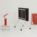 Pedestal Moon Rollin' TV Stand - In Stock - Chrome
