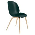 Gubi Beetle Dining Chair - Unupholstered - Wooden Leg Base