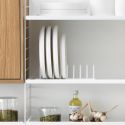 String Plate Rack 30cm, White - 2 Pack