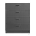 String Relief Chest of Drawers Wide, Plinth Base