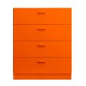 String Relief Chest of Drawers Wide, Plinth Base