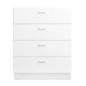 String Relief Chest of Drawers Wide, Plinth Base