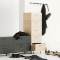 String Relief Chest of Drawers Tall, Leg Base