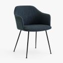 &Tradition Rely Chair HW36 - Upholstered with Seat Cushion, Arms and Tube Base