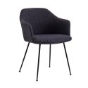 &Tradition Rely Chair HW36 - Upholstered with Seat Cushion, Arms and Tube Base