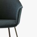 &Tradition Rely Chair HW36 - Upholstered with Seat Cushion, Arms and Tube Base