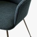 &Tradition Rely Chair HW36 - Upholstered with Seat Cushion, Arms and Tube Base