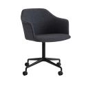 &Tradition Rely Chair HW50 - Upholstered With Arms, Swivel With Castor Base