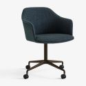 &Tradition Rely Chair HW51 - Upholstered With Arms, Seat Cushion, Swivel With Castor Base