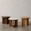 Audo Copenhagen Androgyne Side Table, Wood Base Ø50cm