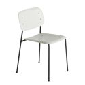 HAY Soft Edge 45 Chair - Soft Grey Seat, Black Frame