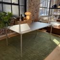 Sovet Slim Dining Table - 180x90cm - Clay Base / Stone Grey Ceramic Top