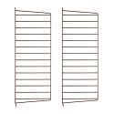 String Shelving Wall Side Panel, 75x30cm, 2 Pack, Brown