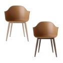 Audo Copenhagen Harbour Chair - Wooden Base, Plastic Shell
