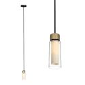 Tooy Osman 560.21 Pendant - Brushed Brass/Clear Glass