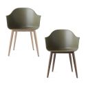 Audo Copenhagen Harbour Chair - Wooden Base, Plastic Shell