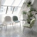 Gubi Beetle Dining Chair - Unupholstered - Metal Conic Leg Base