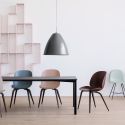 Gubi Beetle Dining Chair - Unupholstered - Wooden Leg Base