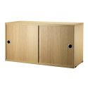 String Shelving - Sliding Door Cabinet