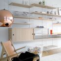 String Shelving - Sliding Door Cabinet