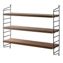 String Pocket Shelving - Walnut Black