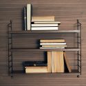 String Pocket Shelving - Walnut Black