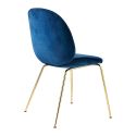 Gubi Beetle Dining Chair - Full Upholstery - Metal Leg Base