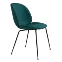 Gubi Beetle Dining Chair - Full Upholstery - Metal Leg Base