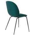 Gubi Beetle Dining Chair - Full Upholstery - Metal Leg Base