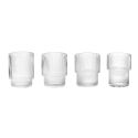 Ferm Living Short Clear Ripple Glasses (Set of 4)