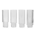 Ferm Living Tall Clear Ripple Glasses (Set of 4)