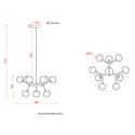 Tooy Nabila 552.19 Pendant - Brushed Brass/Clear Glass