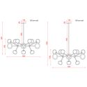 Tooy Nabila 552.12 Pendant - Brushed Brass/Clear Glass