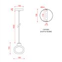 Tooy Nabila 552.22 Pendant - Brushed Brass/Clear Glass