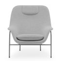 Normann Copenhagen Drape Lounge Chair, High - Steel Leg