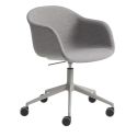 Muuto Fiber Armchair - Upholstered Swivel Base with Gas Lift