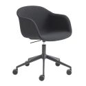 Muuto Fiber Armchair - Upholstered Swivel Base with Gas Lift