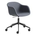 Muuto Fiber Armchair - Upholstered Swivel Base with Gas Lift