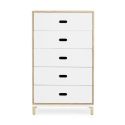 Normann Copenhagen Kabino 5 Drawer Dresser - White