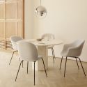 Gubi Beetle Dining Chair - Full Upholstery - Metal Leg Base