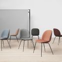 Gubi Beetle Dining Chair - Full Upholstery - Metal Leg Base