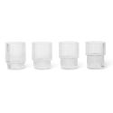 Ferm Living Set of 4 Ripple Clear Shot Glasses 